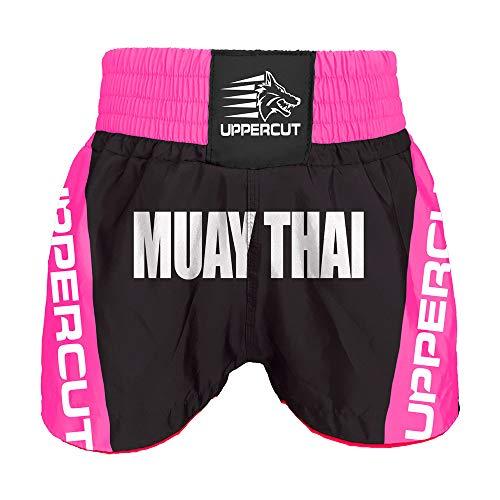 Calção Short Muay Thai Premium Preto/Rosa - P