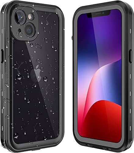 SZAMBIT Capa para iPhone 12 Pro, protetor de tela embutido à prova d'água, capa protetora transparente para câmera e tela, capa resistente antiarranhões para iPhone 12 Pro 2020 (preto/transparente)
