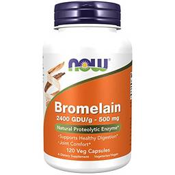 NOW Foods - Bromelaína 2400 GDU/g 500 mg. - 120 Cápsulas vegetarianas