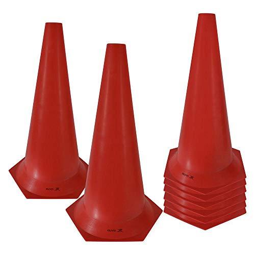 Cone de Marcação de Plástico - 50cm - Kit com 8 - Vermelho - Muvin