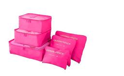 Organizador de mala de viagem Unissex kit com 6 peças N-05 (Pink)