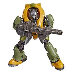 Figura Conversível Transformers Studio Series 80 Deluxe 11 cm - Bumblebee Brawn - F3172 - Hasbro, Verde e amarelo