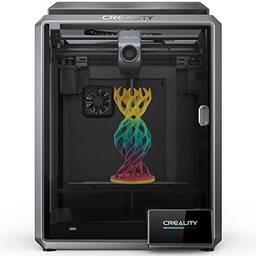Impressora 3D Creality K1 velocidade de impressão de 600 mm/s com aceleração de 20000 mm/s², 12 vezes mais rápida e eficiente com hotend de fluxo máximo de 32 mm³/s, nivelamento automático