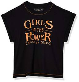 Camiseta Estampada Colcci Fun, Meninas, Preto, 16