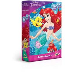 Princesas - Ariel - Quebra-cabeça - 60 peças, Toyster Brinquedos, Multicor