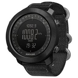 Mobono Relógio esportivo digital masculino ao ar livre com bússola barômetro altímetro relógio de pulso com pedômetro à prova d'água 50M