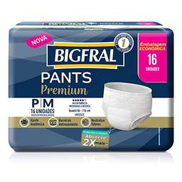 Roupa Íntima Descartável Bigfral Pants Premium, P/M, Econômica, 16 unidades