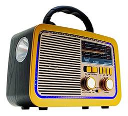 Caixa Som Antiga Radio Portátil Retro Am Fm Sd Usb Bluetooth A 3188 COM LANTERNA