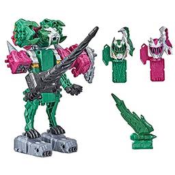 Boneco Power Rangers Dino Fury - Zord Ankylo, Hammer Rosa e Zord Tiger Claw Verde - F1399 - Hasbro