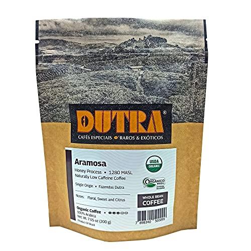 Aramosa – Café Dutra Orgânico Raro & Exótico – Torrado em Grãos 200G (Baixo Teor de Cafeína Natural)