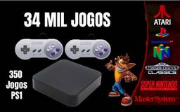 Mini Console Box Retro Gamer com 34 mil Jogos + 2 Controles