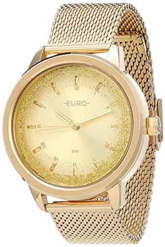 Relógio Euro, Pulseira de Aço Inoxidável, Feminino Dourado EU2036YQS/4D