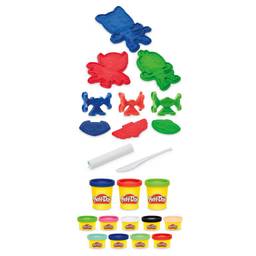 Massa de Molelar Play-Doh Kit de Heróis PJ Masks, com 12 Potes de Massinha - F1805 - Hasbro