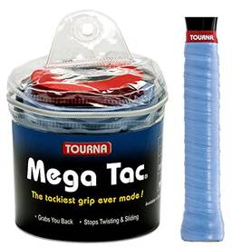 Tourna Mega Tac Extra Aderência Aderente, Azul (pacote com 30) (MT-30-XLB)