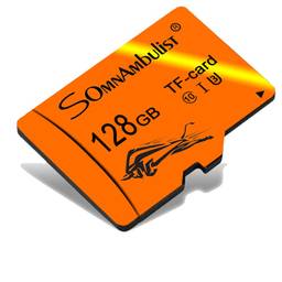 Somnambulist Cartão Micro SD Card 128GB TF Card de Velocidade de Vídeo C10 Certificação Desempenho A1 Aplicativo (Bovino 128GB?