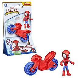 Marvel, Boneco Homem-Aranha com Moto Spidey, Vermelho e Azul