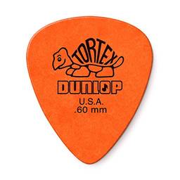 Palheta de guitarra Dunlop Tortex Standard, laranja, 0,60 mm, pacote com 72
