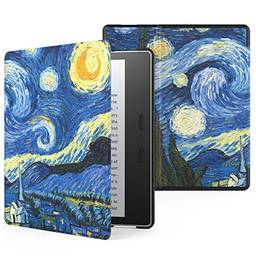 Capa Kindle Oasis 9a e 10a geração - WB Ultra Leve, Sensor Magnético - Couro Van Gogh