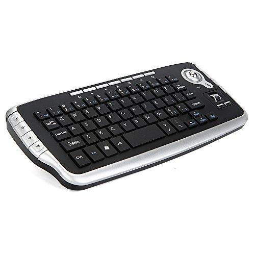 Btuty E30 2.4G teclado sem fio com Trackball Mouse Scroll Wheel Controle remoto Compatible with Android Smart TV PC Notebook Silver