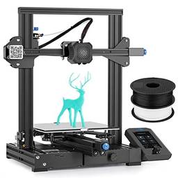 Impressora 3D Creality Ender 3 V2 com 1KG de Filamento PLA, Branco e Preto