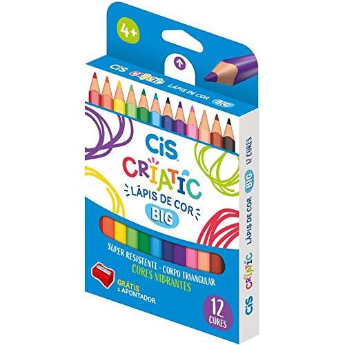Lápis de cor CIS CRIATIC Jumbo 12 cores