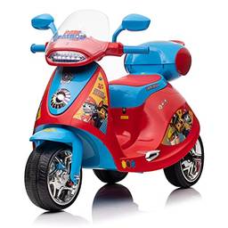 Moto Elétrica Scooter Patrulha Canina 6v Vermelho e Azul Bang Toys