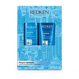 Redken Kit Extreme Shampoo 300ml + Máscara 250ml | Limpeza e fortalecimento suave dos cabelos enfraquecidos e danificados | Restaura e Promove Brilho Instantâneo