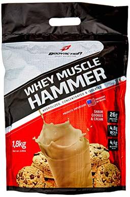 Whey Muscle Hammer - Cookies e Cream, Bodyaction, 1800 G