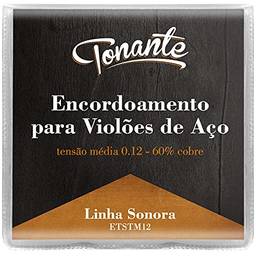 Encordoamento Para ViolãO AçO - Sonora - TensãO MéDia 0.12 - 60% Cobre - Etstm12 - Tonante