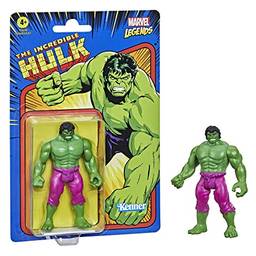 Boneco Marvel Legends Retrô 375 Hulk, Figura Multiarticulada de 9,5 cm - F2650 - Hasbro, Verde
