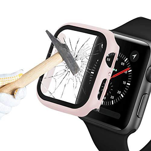 Capa Bumper Vidro Temperado Para Apple Watch Series 1/2/3/4/5 rose tamanho 44mm