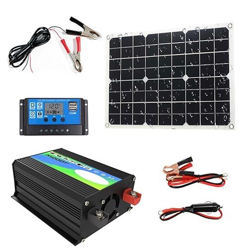 Kit Painel Solar - Kit Energia Solar com Bateria Lítio e Inversor | Geradores solares portáteis, estações energia, telefones, laptops, tablets,