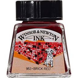 Winsor & Newton Drawing Inks Tinta para Desenho, Vermelho (Brick Red), 14 ml