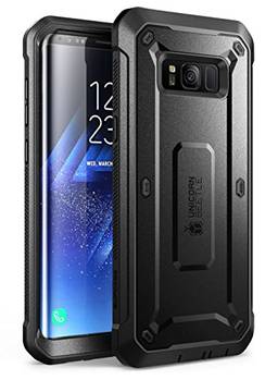 SUPCASE Capa de celular Unicorn Beetle Pro Series para Galaxy S8 Plus, capa coldre resistente de corpo inteiro sem protetor de tela para Samsung Galaxy S8 Plus (versão 2017) (Preto/Preto)