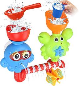 ZYLR Boy Brinquedos de Banho para Crianças 1-3 Brinquedos de Banheira para Crianças de 1 2 3 4 Anos Brinquedos de Banheira de Bebê para Crianças Brinquedos de Água Infantil Sem Molde