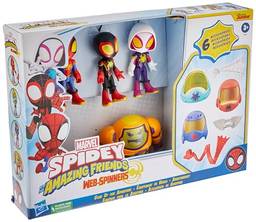 Marvel kit Spidey and His Amazing Friends - Figuras de 10 cm com acessórios - Equipe Spidey e Zola - F6693 - Hasbro