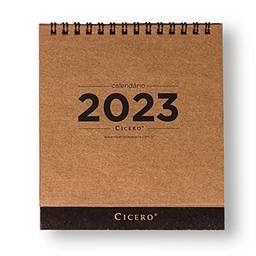 Cicero Calendario de Mesa 2023 Kraft, Modelo: 0388, Cor: Bege
