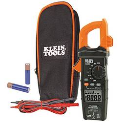 Klein Tools Testador elétrico CL600, medidor de braçadeira digital tem Autorange TRMS, mede corrente AC, volts AC/DC, resistência, NCVT, mais, 1000V