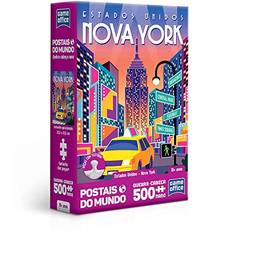 Postais do Mundo: Estados Unidos - Nova York - Quebra-cabeça - 500 peças nano - Toyster Brinquedos