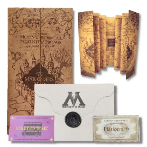 Mapa Do Maroto + Carta Ministério da Magia + Tickets - Colecionável Harry Potter