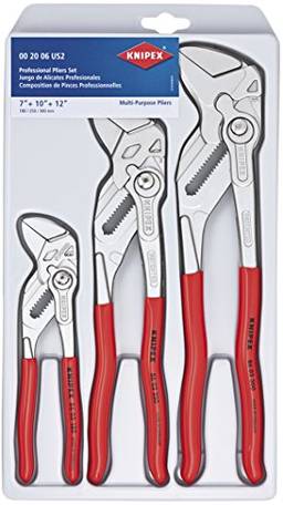 KNIPEX Tools 00 20 06 US2, conjunto de 3 peças de alicates