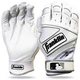 Franklin Sports Luvas de Rebatedor MLB Powerstrap pérola/branca – Adulto grande