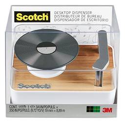 Scotch Dispensador de fita mágica, ótimo para embrulhar presentes, toca-discos (C45-RECORD)