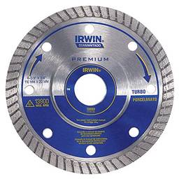 IRWIN 1778735 Disco Diamantado Turbo Premium para Porcelanato 110 mmx20 mm Prata e Azul1778735