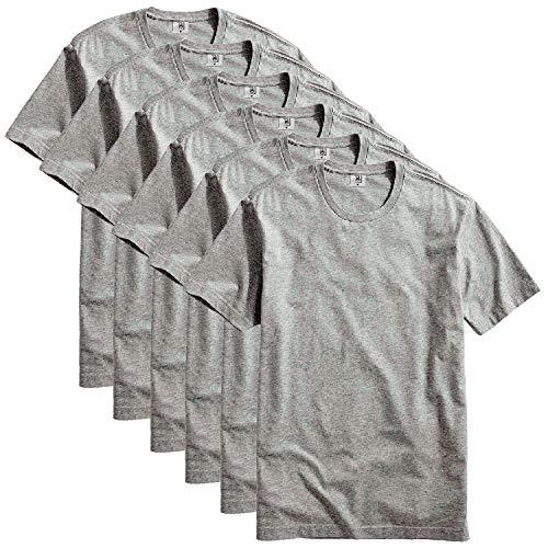 Kit com 6 Camisetas Masculina Básica Algodão Part.B Premium (Cinza, P)