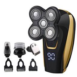 KKcare Barbeador elétrico para corpo inteiro para lavagem de corpo masculino Barbeador de cabeça multifuncional LCD Conjunto de barbeador digital
