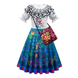 Vestido Mirabel para meninas fantasia de Halloween com bolsa