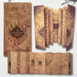 Mapa do Maroto Expansível Hogwarts em Papel Fotográfico - Harry Potter