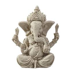 Estátua de resina Ganesha Buda Elefante escultura estatueta feita à mão