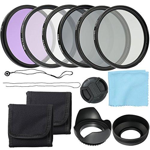 KKmoon Kit de filtros de lentes para câmera profissional UV CPL FLD e conjunto de filtros de densidade neutra Altura Photo ND Acessórios de fotografia 58 mm